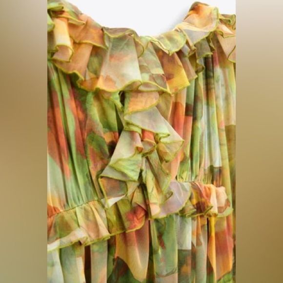 ZARA Printed Tulle Dress - Picture 5 of 14